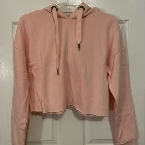 Charlotte Russe Pink Cropped Hoodie